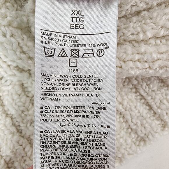 Old Navy Women's Textured Fringe Pullover Sweater XXL Wool Blend Knit Boho Chic - Picture 9 of 10